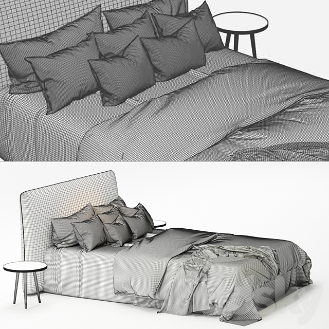 Scandinavian Bed 01 3DSMax File - thumbnail 5