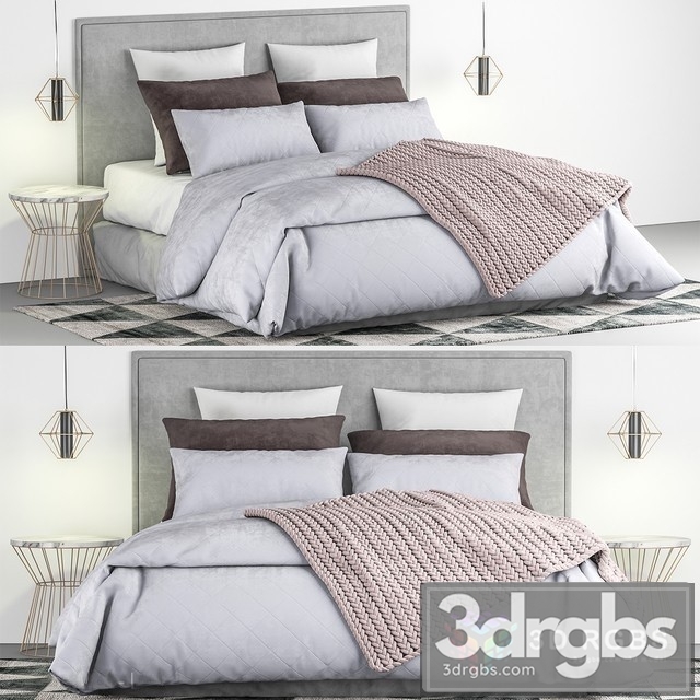 Scandinavian Bed 3 3dsmax Download - thumbnail 1