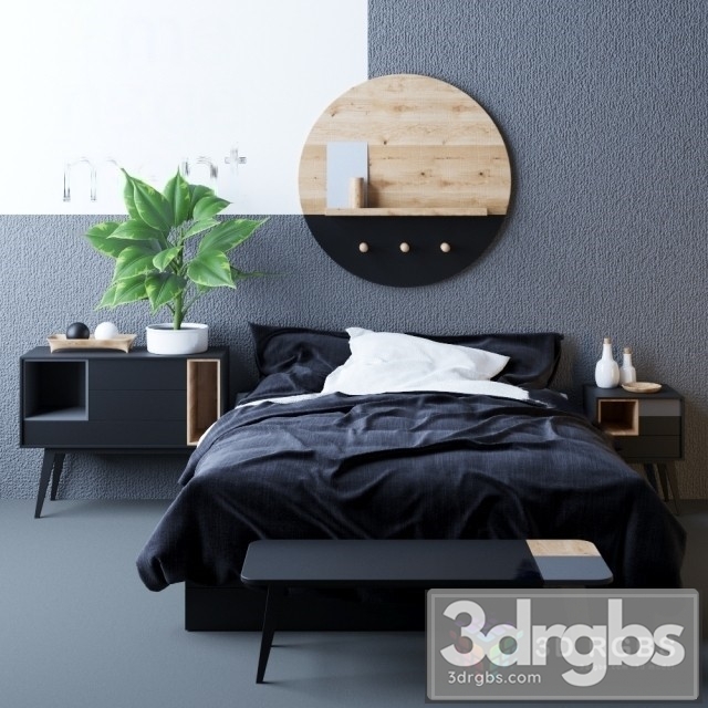 Scandinavian Bed 3dsmax Download - thumbnail 1