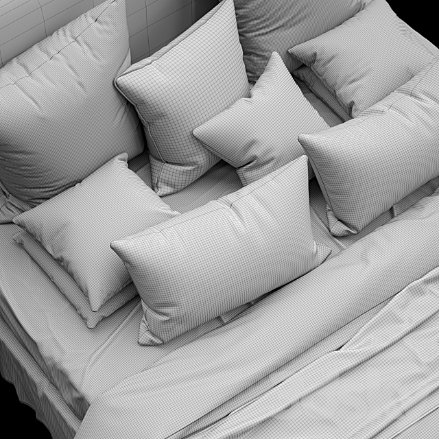 Scandinavian Bedroom Set 01 3DSMax File - thumbnail 3