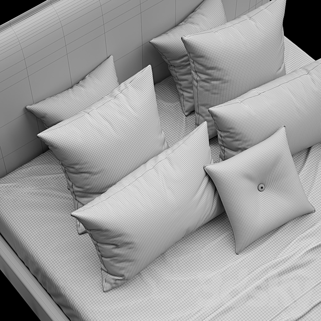 Scandinavian Bedroom Set 02 3DS Max Model - thumbnail 3