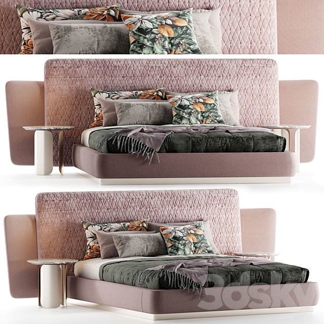 Sheila Double Bed Opera 3DSMax File - thumbnail 2