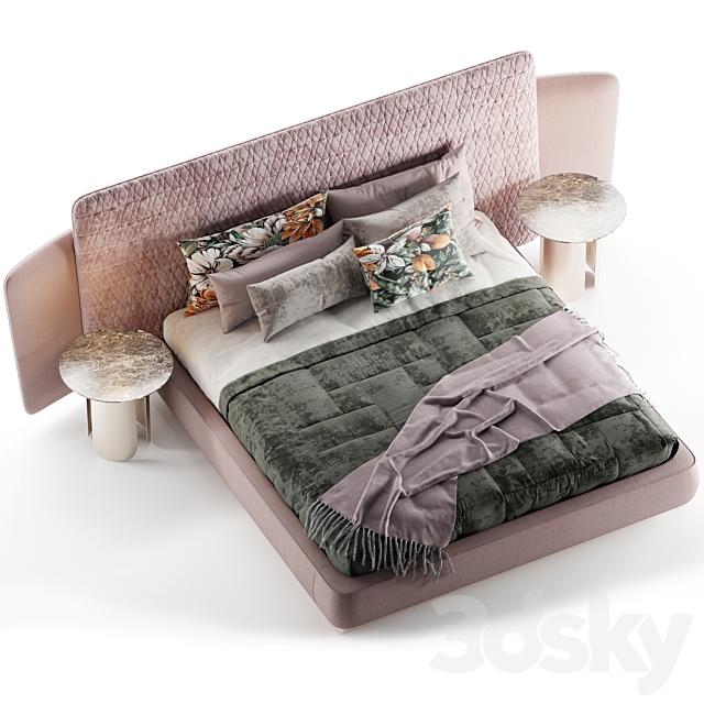 Sheila Double Bed Opera 3DSMax File - thumbnail 3