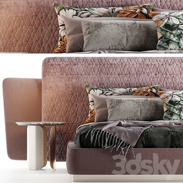 Sheila Double Bed Opera 3DSMax File - thumbnail 4