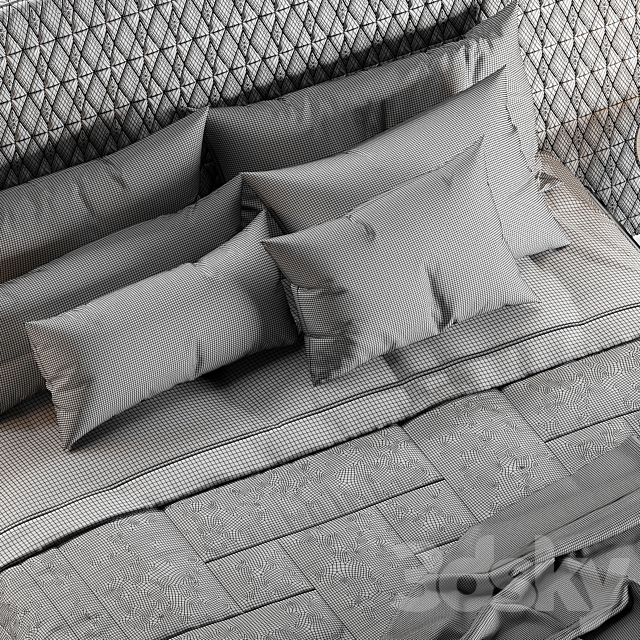 Sheila Double Bed Opera 3DSMax File - thumbnail 5