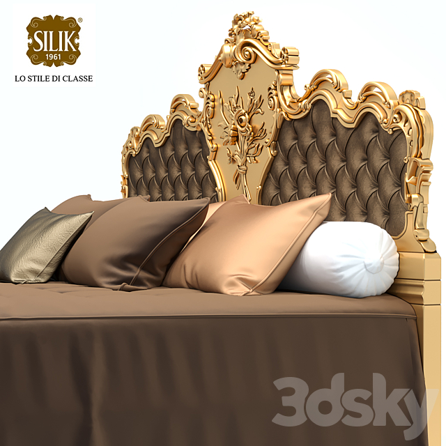 Silik King Size Bed Venere 3DS Max Model - thumbnail 2