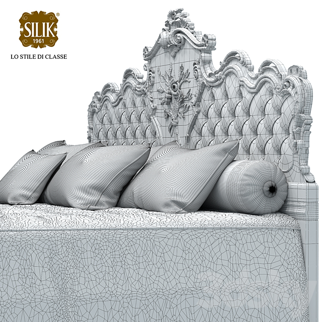 Silik King Size Bed Venere 3DS Max Model - thumbnail 3