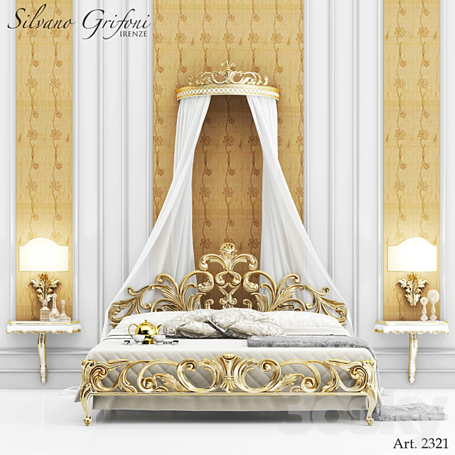 Silvano Grifoni Art 2321 Bedroom set 3DSMax File - thumbnail 1