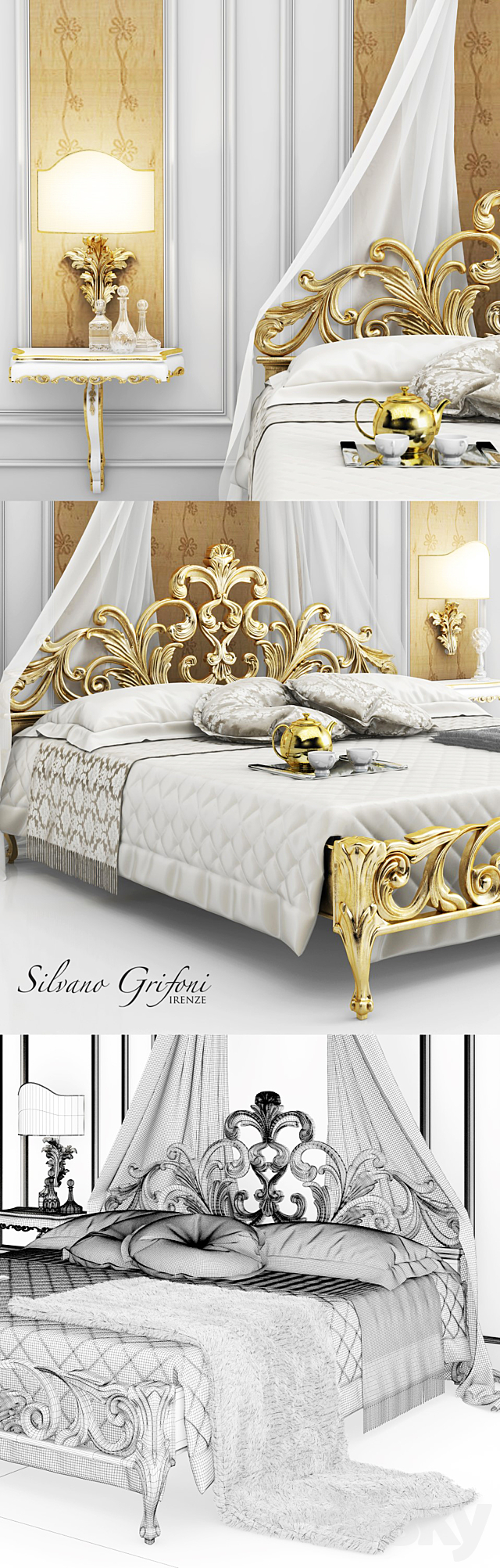 Silvano Grifoni Art 2321 Bedroom set 3DSMax File - thumbnail 3