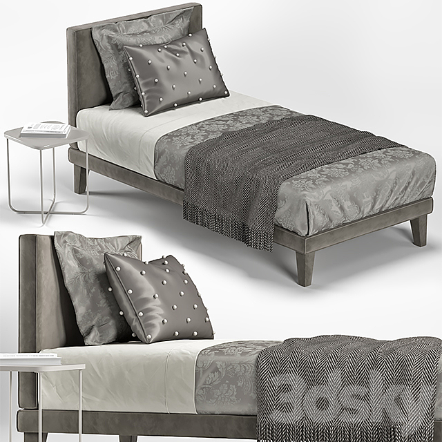 SINGLE BED 06 3ds Max - thumbnail 1