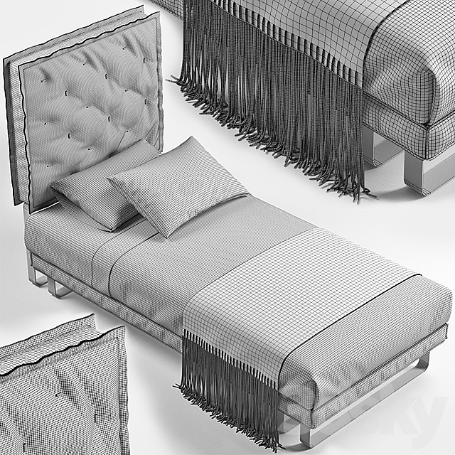 SINGLE BED 07 3DSMax File - thumbnail 3