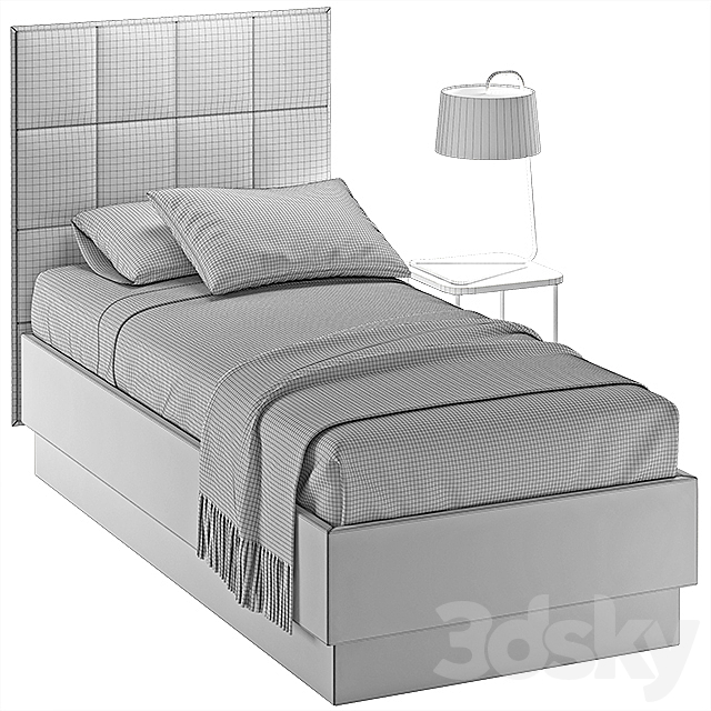 single bed 09 3DSMax File - thumbnail 3