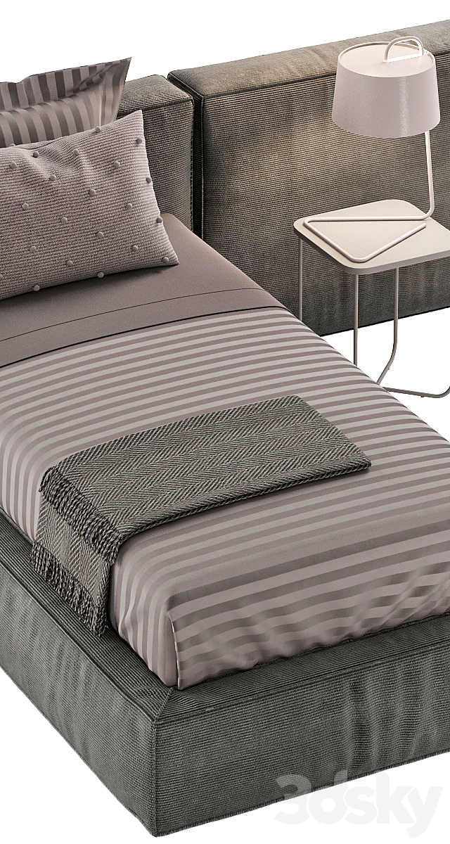 SINGLE BED 10 3DSMax File - thumbnail 2