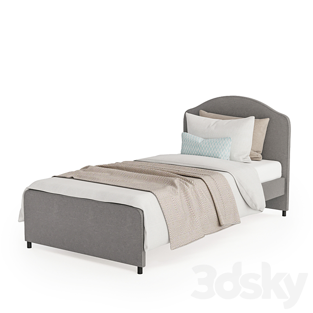 Single bed Hauga . 3DS Max Model - thumbnail 3