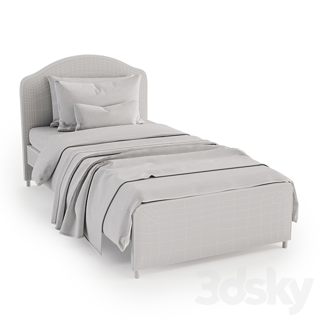 Single bed Hauga . 3DS Max Model - thumbnail 5