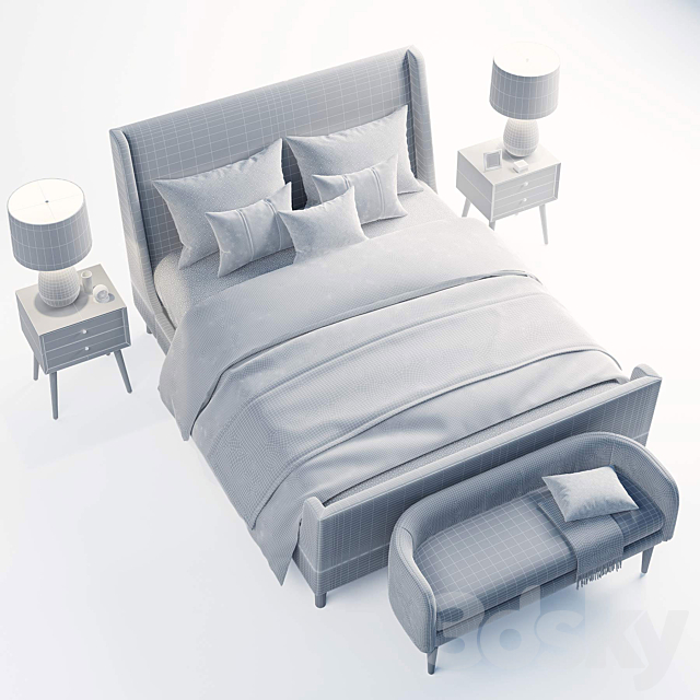 Sleigh Bed 3DSMax File - thumbnail 3