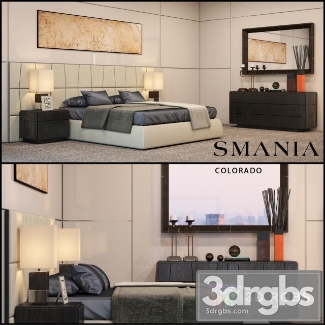 Smania Colorado Bed 3dsmax Download - thumbnail 1