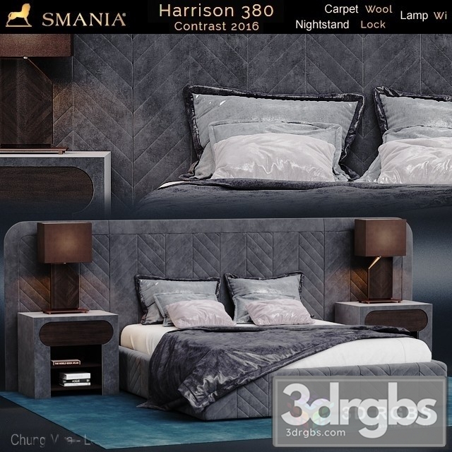 Smania Harrison 380 Bed 3dsmax Download - thumbnail 1