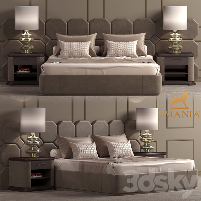 Smania Pascal 380 Bed 3DSMax File - thumbnail 1