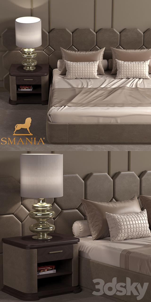 Smania Pascal 380 Bed 3DSMax File - thumbnail 2