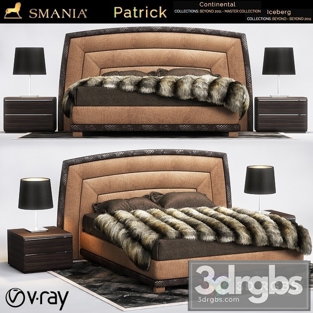 Smania Patrick Bed 3dsmax Download - thumbnail 1