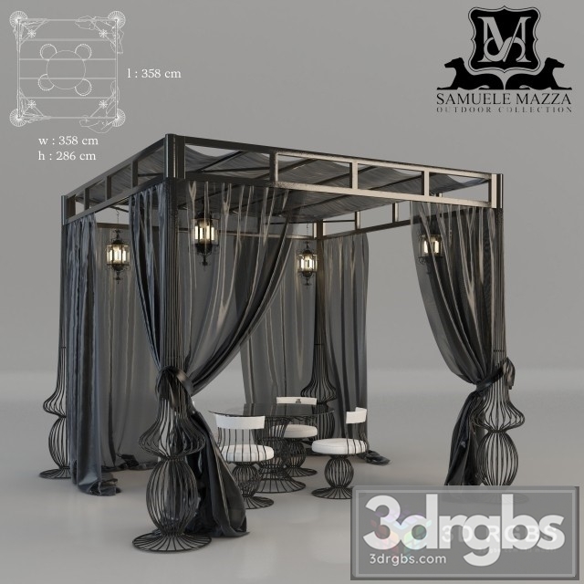 Soe Gazebo Bed 3dsmax Download - thumbnail 1