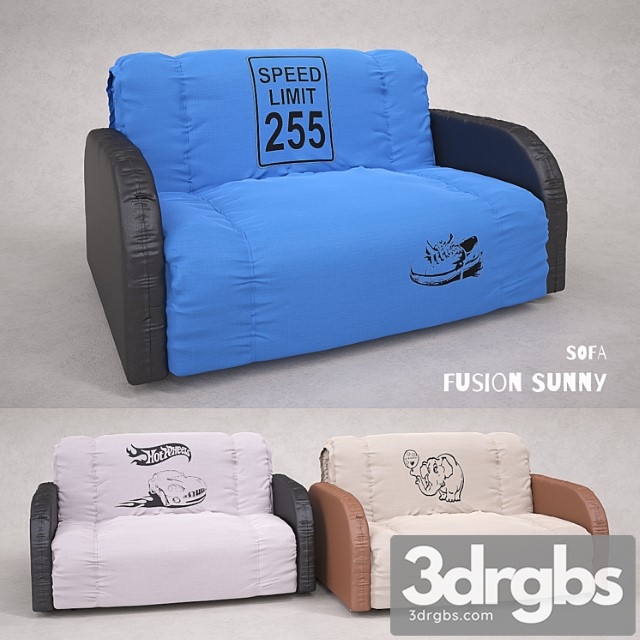 Sofa bed fusion sunny 2 3dsmax Download - thumbnail 1