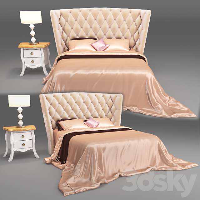 Sofia Bed 3DSMax File - thumbnail 1