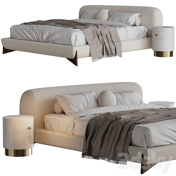 softbay bed 3DS Max Model - thumbnail 1