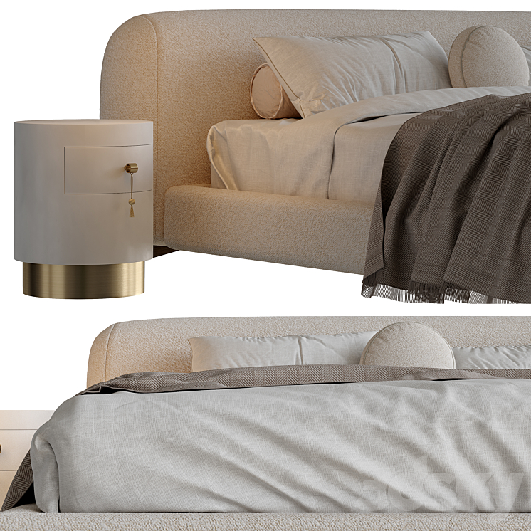 softbay bed 3DS Max Model - thumbnail 2