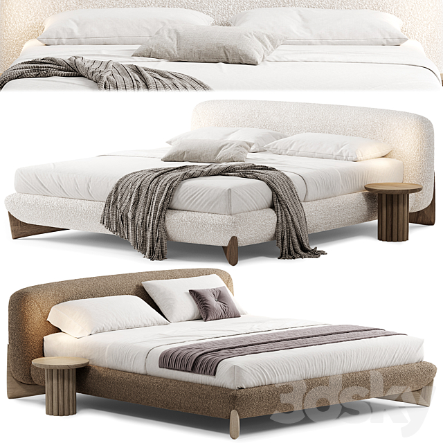 SOFTBAY Double Bed By Porada 3DS Max Model - thumbnail 2