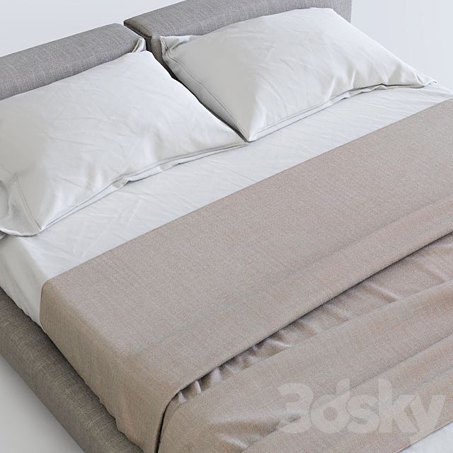 Softwall Bed 3DS Max Model - thumbnail 2