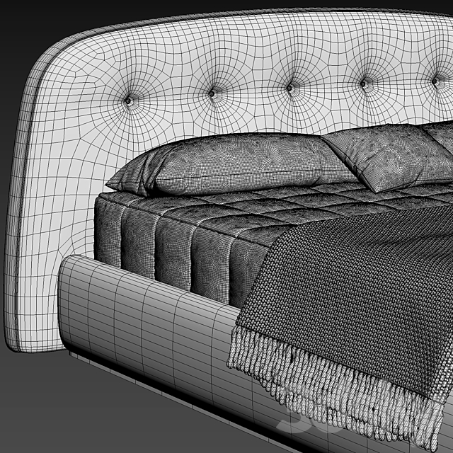 Sophie Bodema bed 3DS Max Model - thumbnail 5