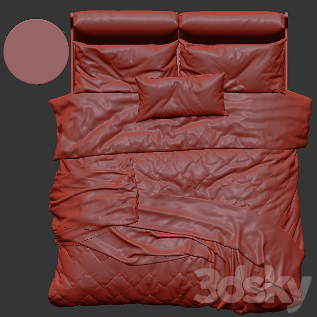 Sova bed 3DSMax File - thumbnail 5