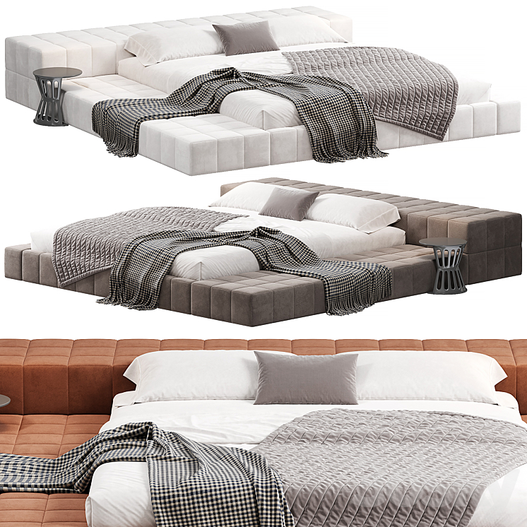 SQUARING BED by BONALDO 3DS Max Model - thumbnail 1