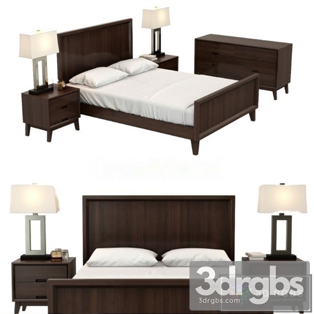 Steppe Collection Bed 3dsmax Download - thumbnail 1