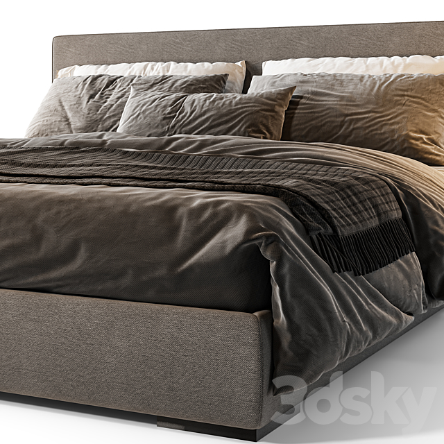 Stone Bed by Meridiani 3DS Max Model - thumbnail 5