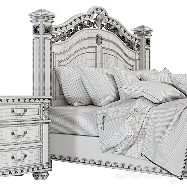 Storrs Bedroom Set from Astoria Grand Shop 3DSMax File - thumbnail 3