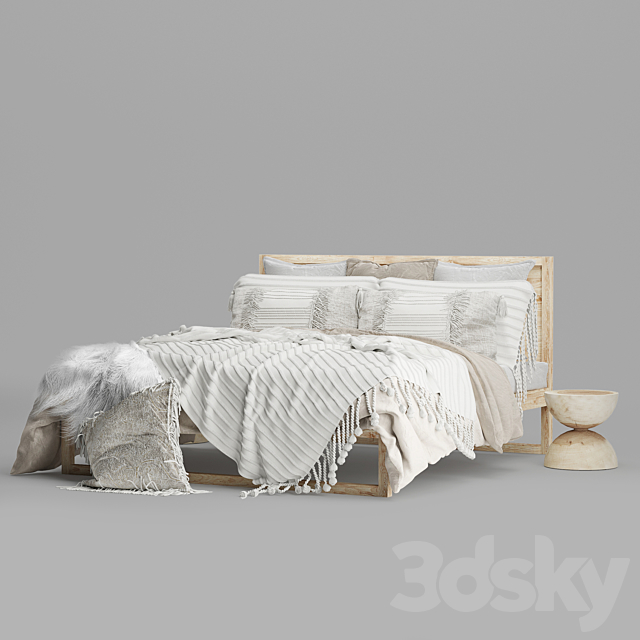 Strand Bed Natural 3DS Max Model - thumbnail 2