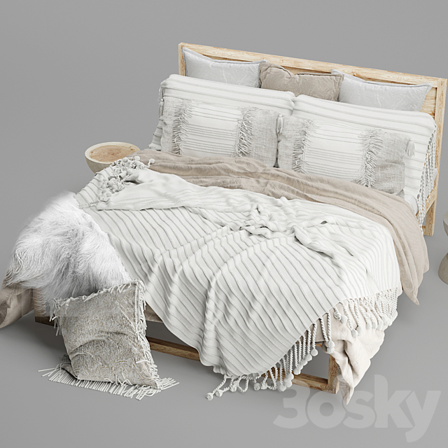 Strand Bed Natural 3DS Max Model - thumbnail 3