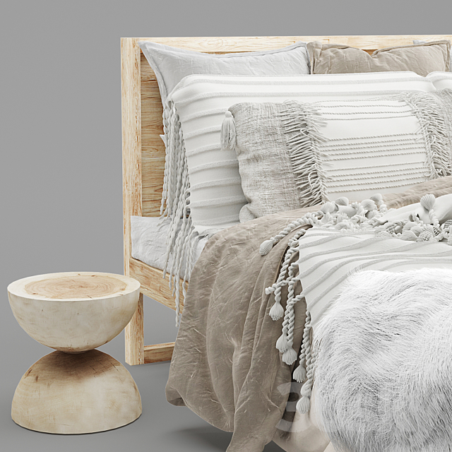 Strand Bed Natural 3DS Max Model - thumbnail 5