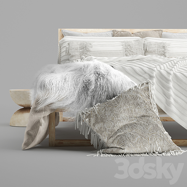 Strand Bed Natural 3DS Max Model - thumbnail 6