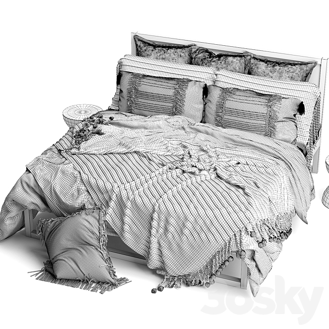 Strand Bed Natural 3DS Max Model - thumbnail 7