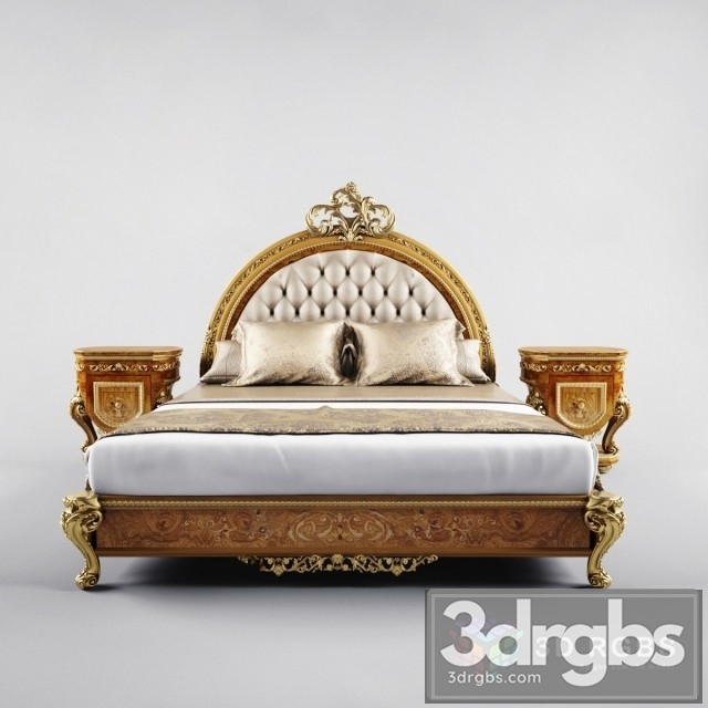 Super King Size Bed 3dsmax Download - thumbnail 1