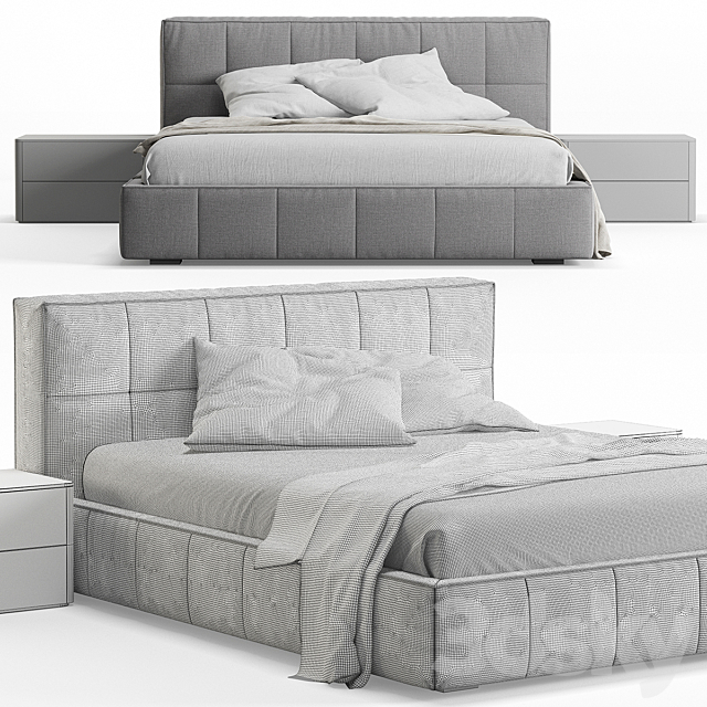 Super Soft Bed by Sangiacomo 3DSMax File - thumbnail 3