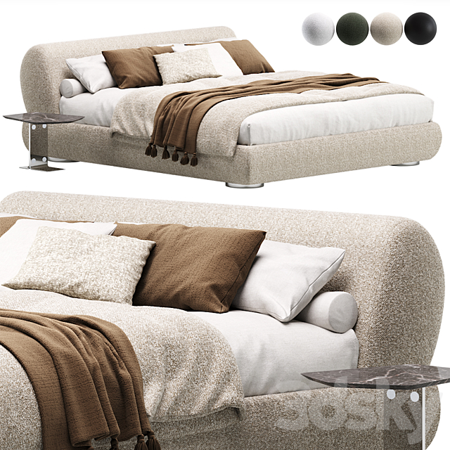 Supermoon Bed by Minotti 3ds Max - thumbnail 1