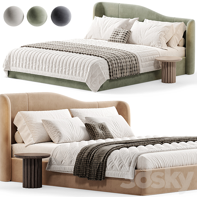 SVECHI Modern Bed By artipieces 3DS Max Model - thumbnail 5