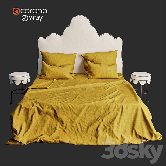 Tamsin johnson bed 3DSMax File - thumbnail 2