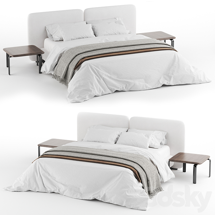 Tatlin – Cover Bed Minotti 3DS Max Model - thumbnail 1