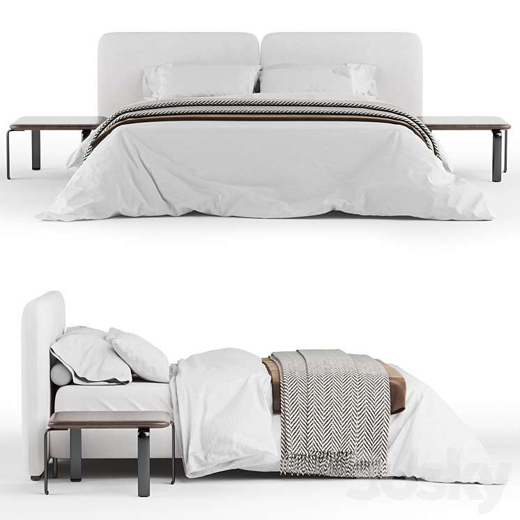 Tatlin – Cover Bed Minotti 3DS Max Model - thumbnail 2